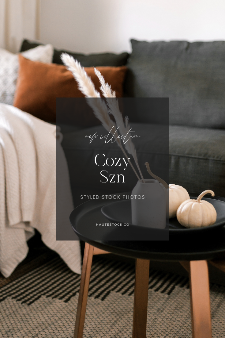 Cozy Fall Home Interior Styled Stock Photography