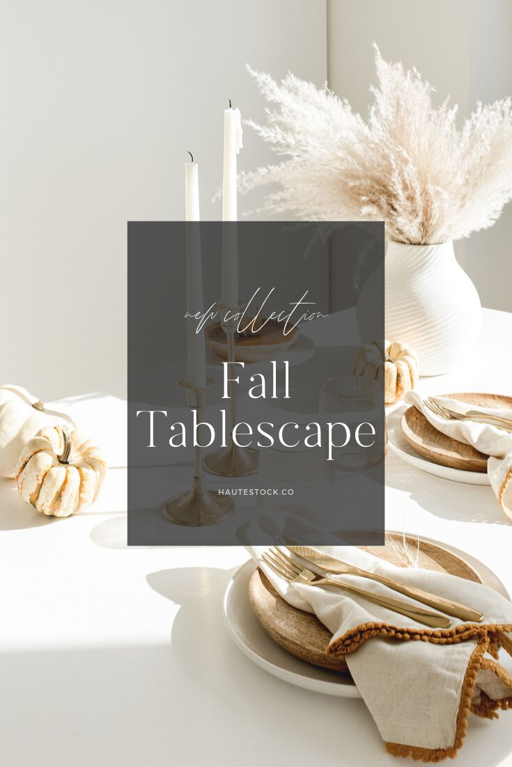 Fall Tablescape Decor Styled Stock Photos