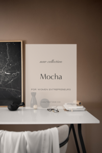 Mocha Stock Photography collection featuring minimalist mockups and flat lays