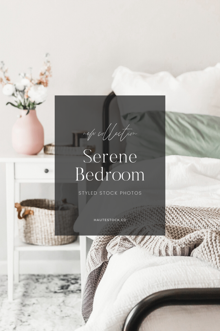 Serene Bedroom Work from Home Stock Photography