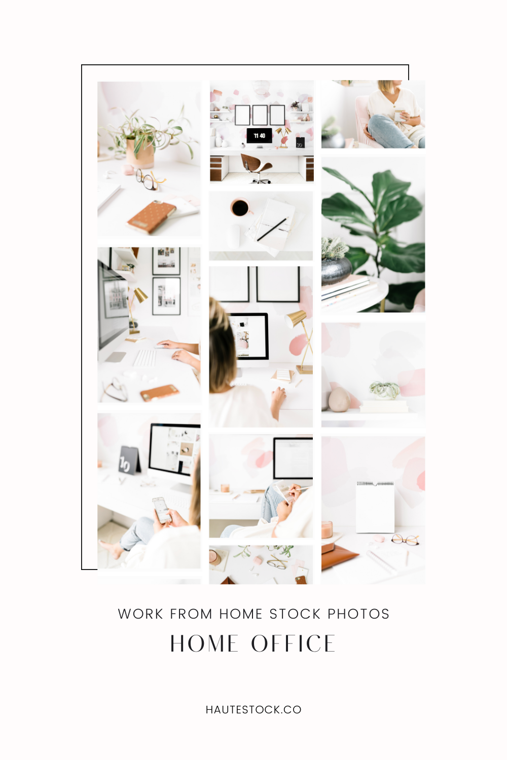 Pink home office styled stock photos for women entrepreneurs