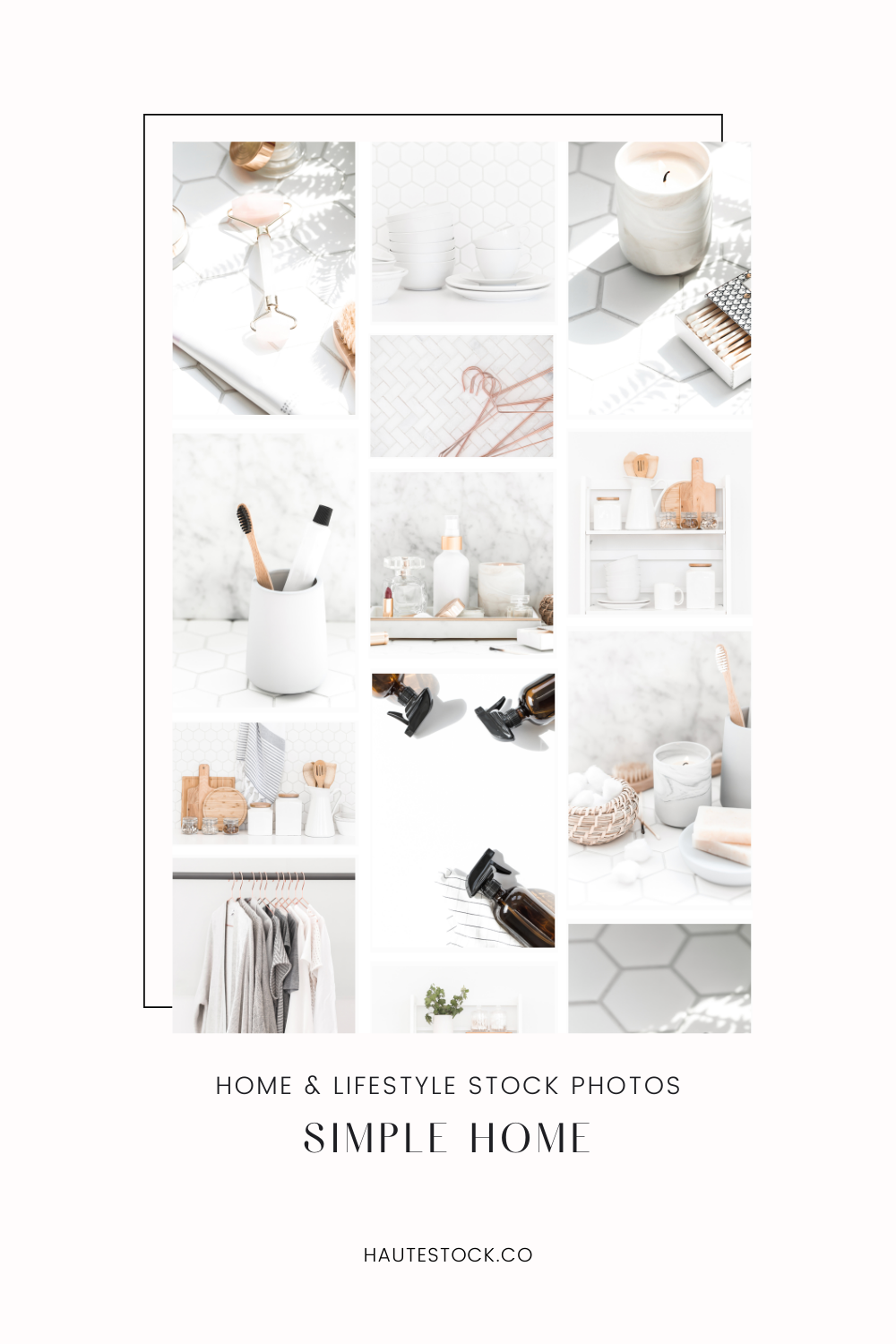 Clean and minimal home styled stock photos