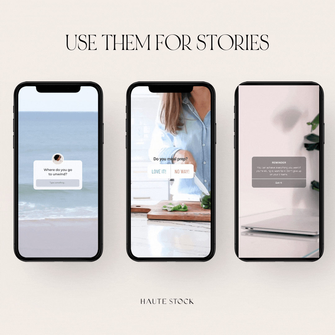 You can use stock videos for stories: This image depicts an example on how to use stock videos for your stories on social media.