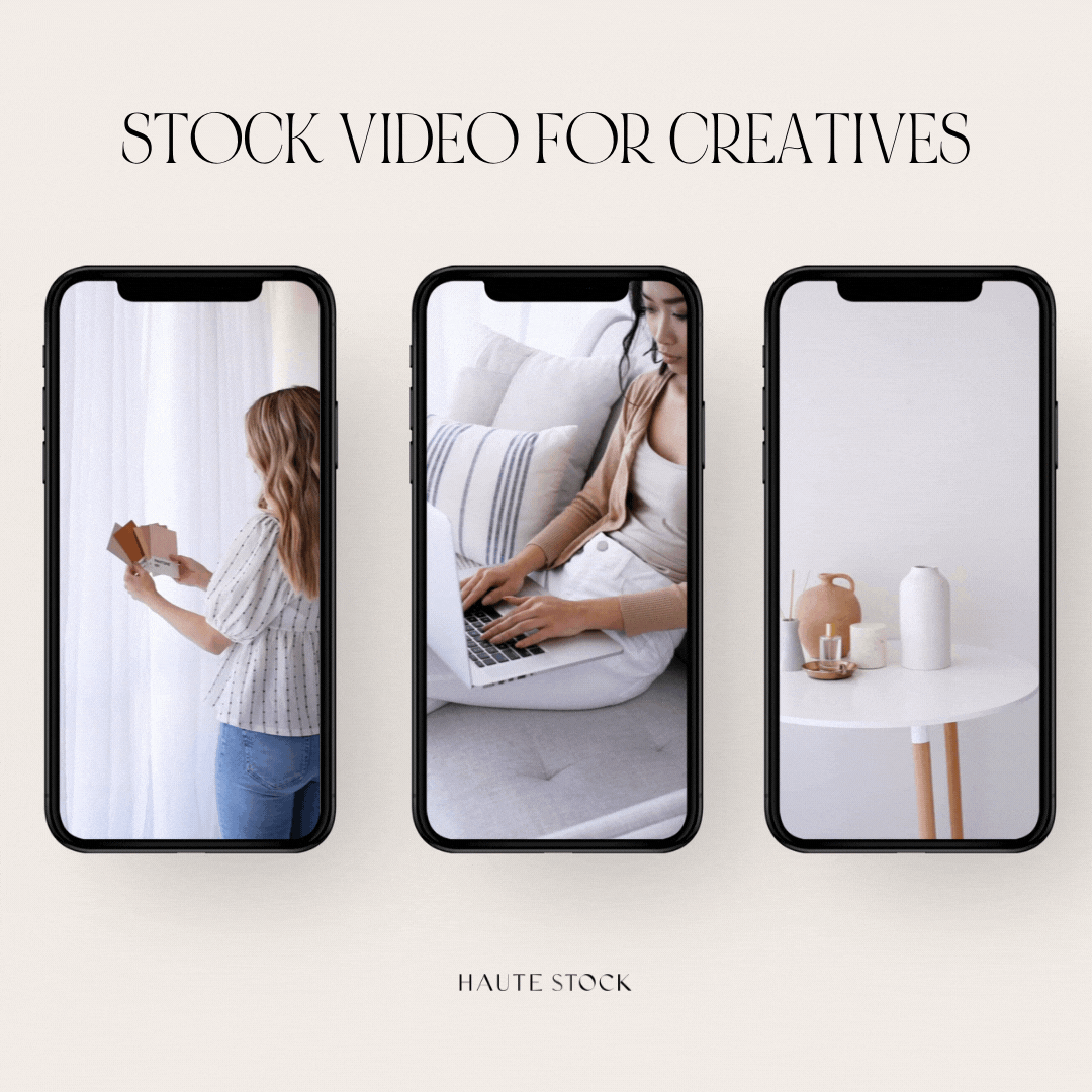 This image shows how to use stock videos to portray your creative ideas. Perfect for designer, photographers and stylists.
