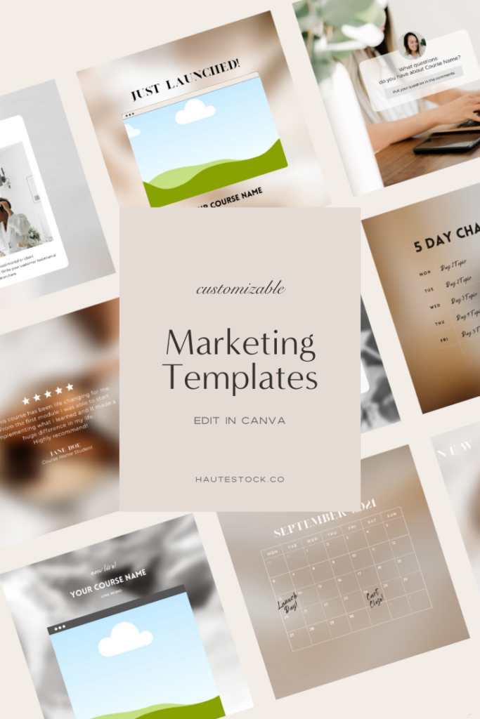 Customizable Canva Templates for Marketing & Social Media - Haute