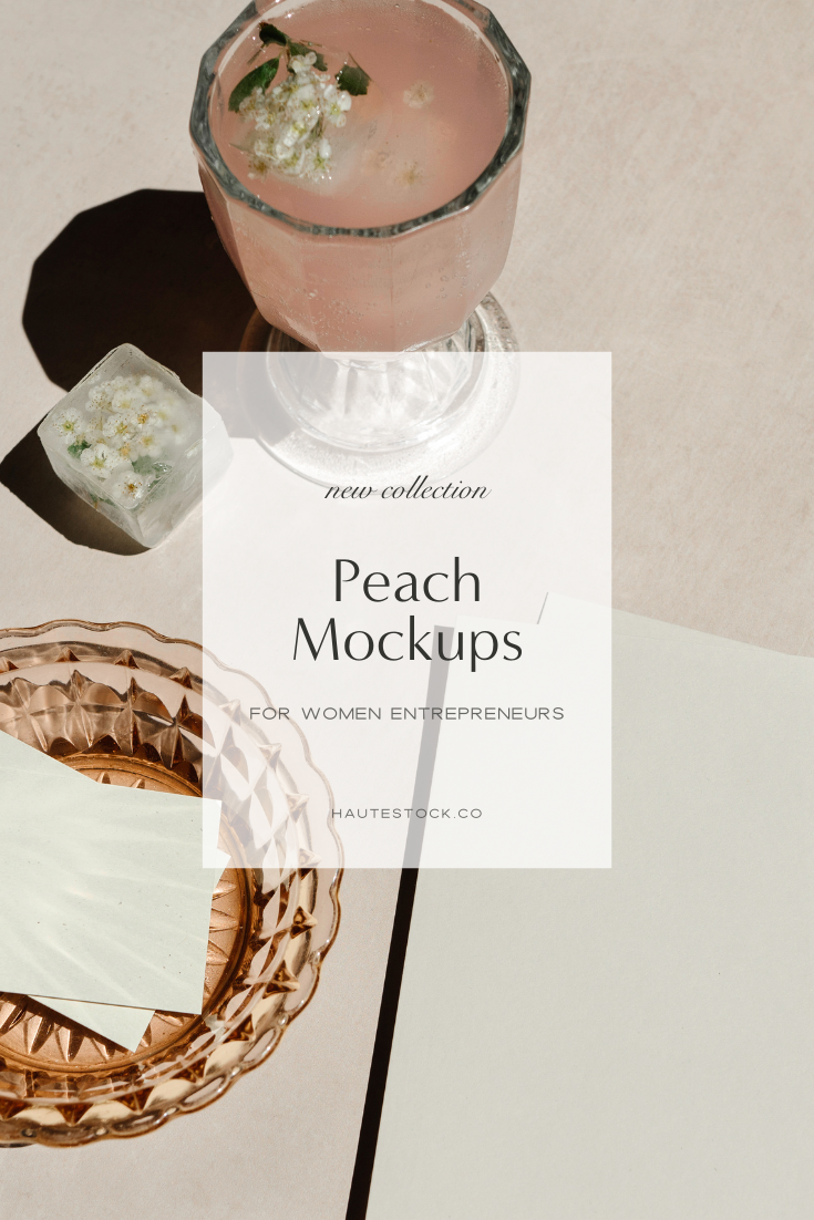 Peach Styled Stock Photo Flatlays and Mockups