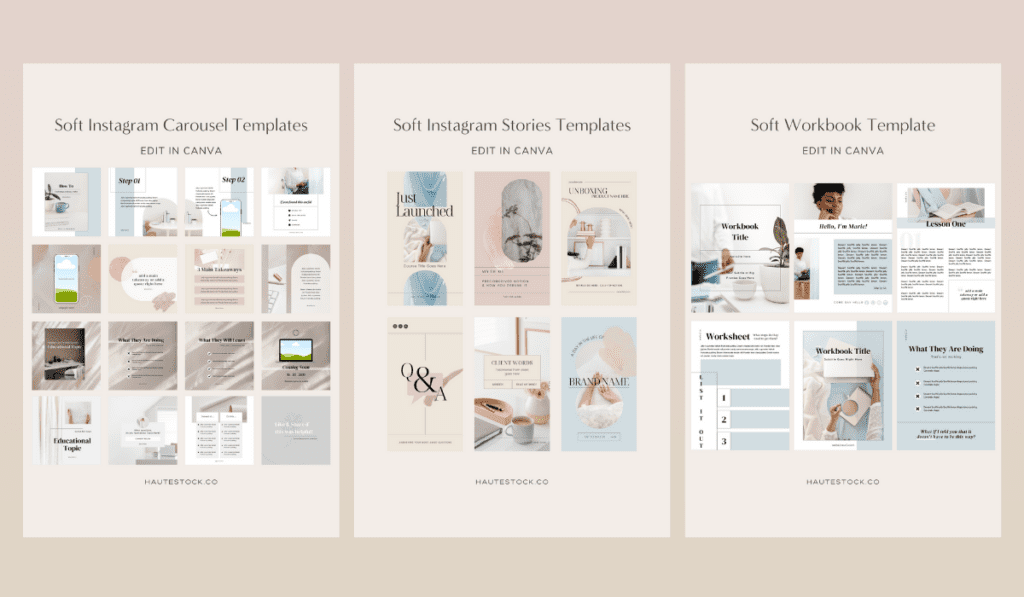 Customizable Canva Templates for Marketing & Social Media - Haute Stock ...