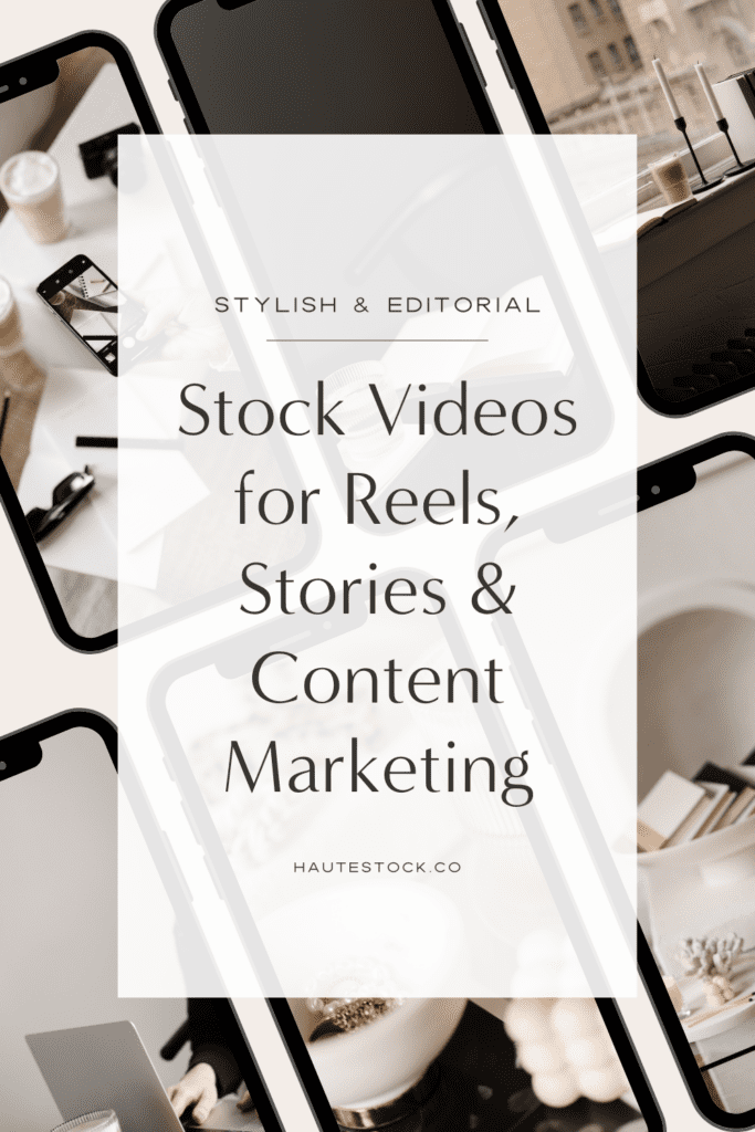 Feminine stock videos for reels, stories & content marketing featuring workspace images, creative workspaces & flatlays and moody interior stock images.