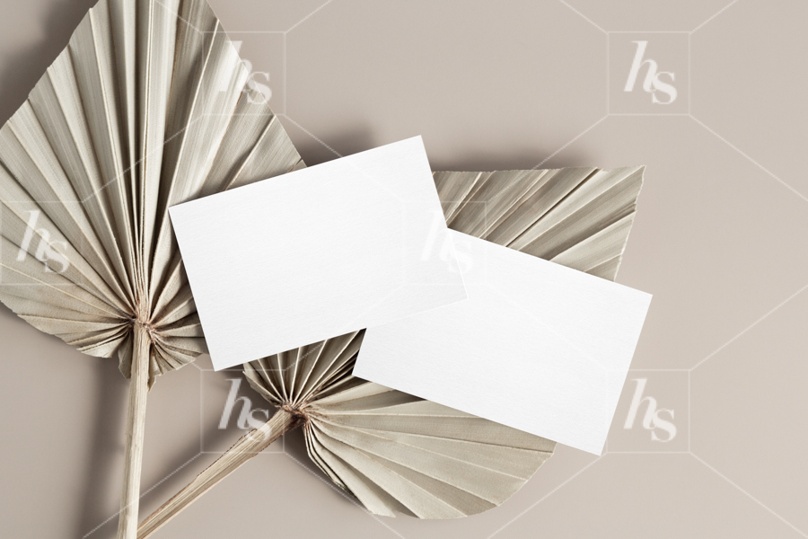 Card mockups on palms, Stock photo by Haute Stock and part of Stationery Mockups collection for your product design