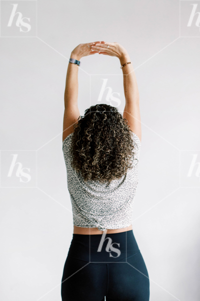 Haute stock photography of woman doing yoga, perfect for wellness bloggers