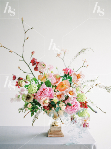 Colorful bouquet of spring florals, as part of Haute Stock new collection Love in Bloom.