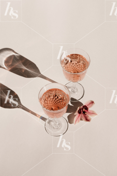 Editorial celebration images for party and event planners featuring two glasses of wine

