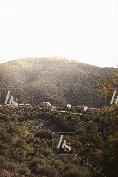 Dreamy Italian mountainside stock image