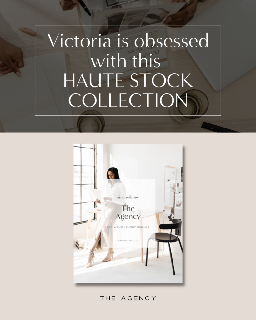 Victoria of BrandWell Designs is obsessed with Haute Stock's most popular stock photo and stock video collection, The Agency. Featuring coworking stock imagery, these neutral workspace images are for bold brands that empower women.