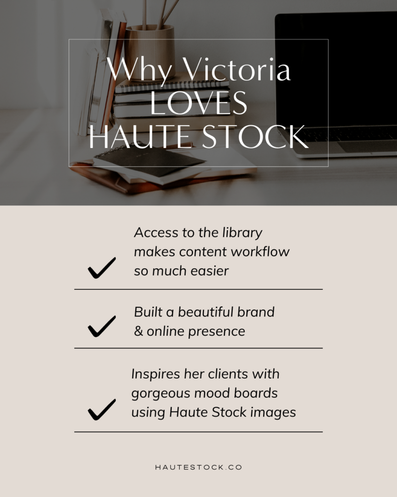 Victoria of BrandWell Designs shares why she loves her Haute Stock subscription and the perks of being a member in her Haute Stock Member Feature.