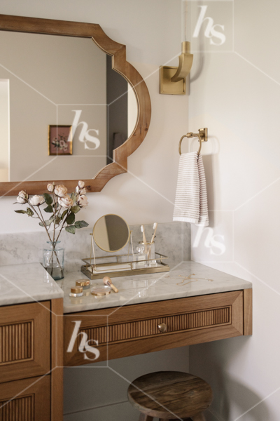 A uxurious bathroom vanity, part of Bed & Bath collection from Haute stock. Download the collection.