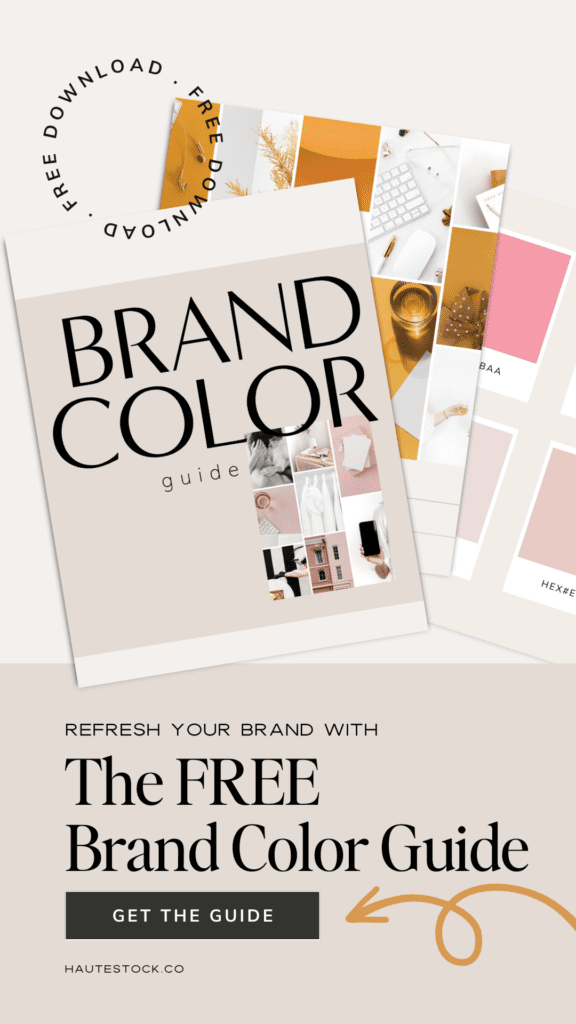 opt-in image for haute stock's free brand color guide