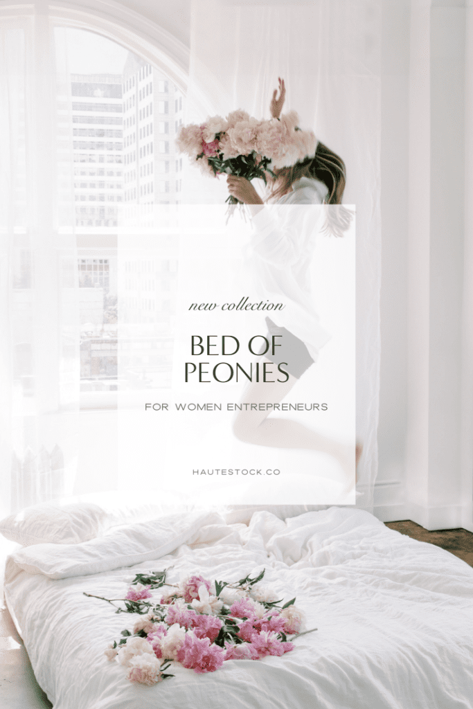 Bed of Peonies is light and airy stock photos & videos collection, perfect for whimsical, romantic brands.