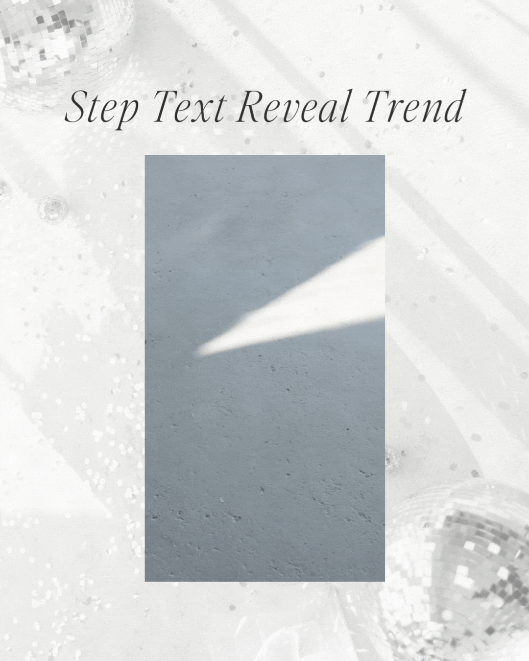 Try the step text reveal trend to keep viewers hooked! Add a subtle text reveal at just the right moment for maximum impact. 