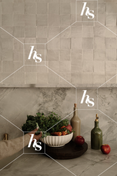 Fresh greens on kitchen counter, health of wellness image, part of haven: home interior stock photo collection