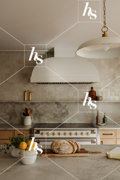 A beautiful shot of a mid-century kitchen range, part of haven: home interior stock photo collection