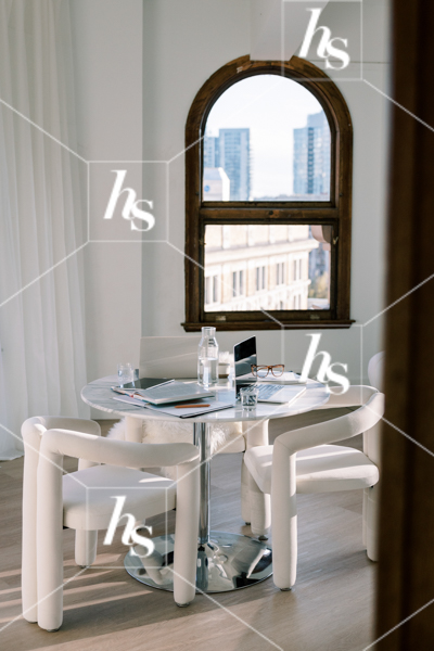 An image of airy office, The perfect space for a team meeting, part of collaboration stock imagery collection by Haute Stock
