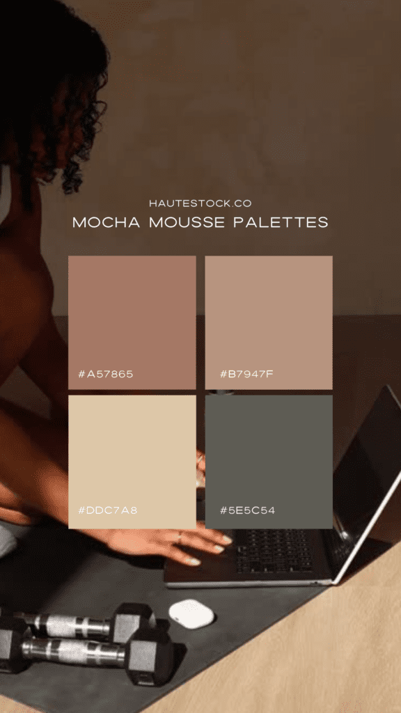 looking to refresh your brand's aesthetic? Discover a stunning earthy color palette featuring Pantone’s Mocha Mousse. Perfect for entrepreneurs craving a grounded, sophisticated vibe for their branding or content. Pin this for your next project!