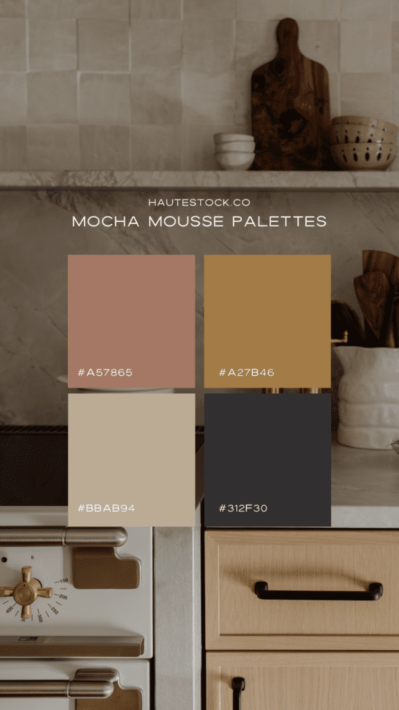 Create a warm, inviting feel for your brand with this cozy color palette centered around Pantone’s Mocha Mousse. Click to see more inspiration for your brand.
