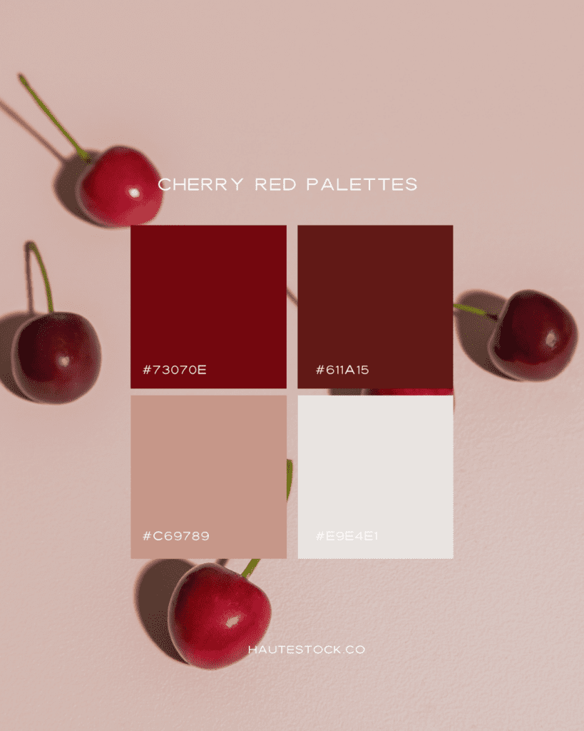 Color Palette Inspiration for your Brand Using Cherry Red, use it to elevate your brand!