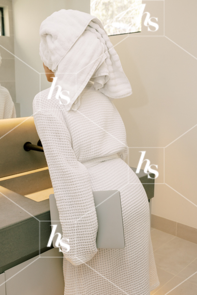 daily morning routine for beauty and self-care, a stock image part of soft mornings collection by Haute Stock