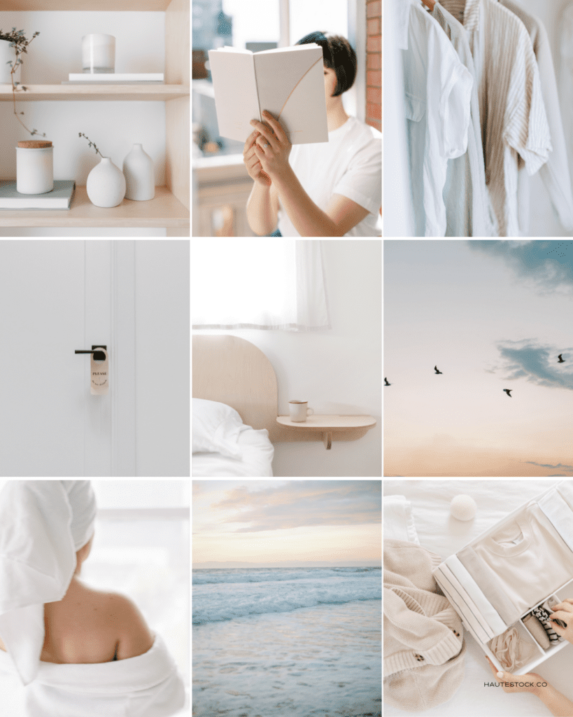 Create a calm and spacious brand presence with the Airy visual style. Featuring soft colors, minimal design, and plenty of white space, it's perfect for interior designers, lifestyle coaches, and minimalist brands. 