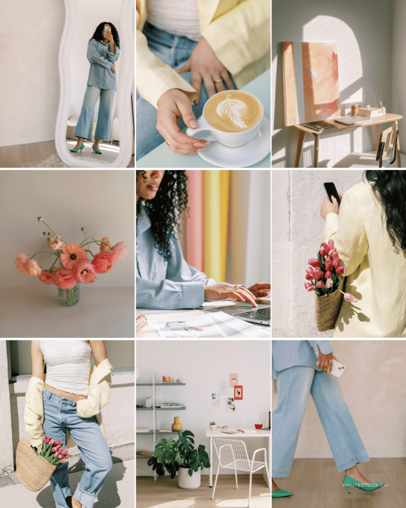 Stand out with the Vibrant visual brand style! 
Bright colors, dynamic patterns, and lively imagery make this aesthetic perfect for creative entrepreneurs, influencers, and brands targeting a youthful audience. Find out if this is your style