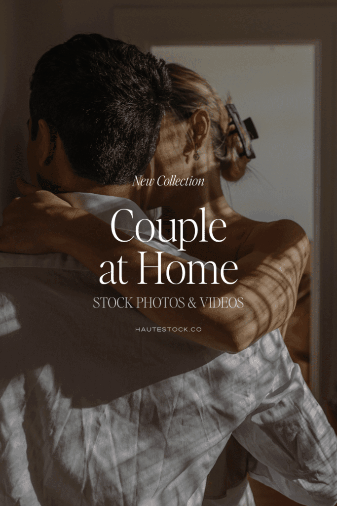 The Couple At Home collection of stock photos & videos by Haute Stock captures cozy, emotional moments between real couples — perfect for bloggers, coaches, creatives, and wellness brands.