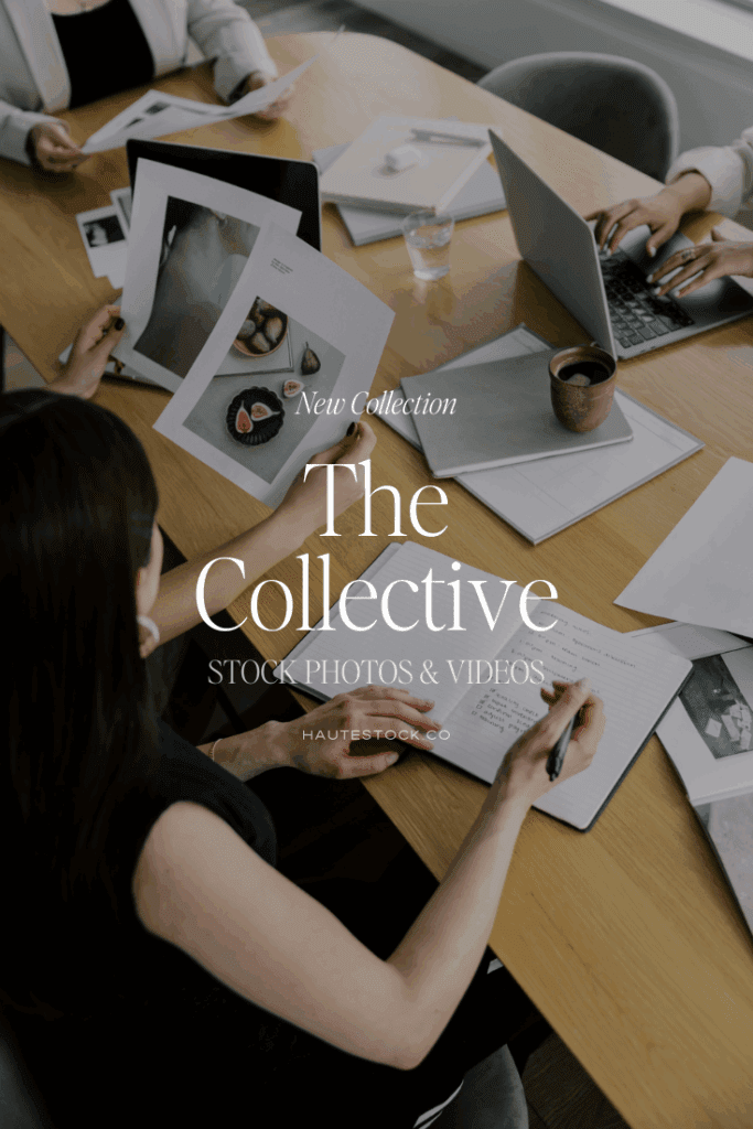The Collective by Haute Stock, a curated collection of collaborative workspace stock images designed for creative women entrepreneurs, coaches, and teams.
These images capture coworking vibes, group brainstorming, client meetings, and stylish teamwork in modern workspaces.