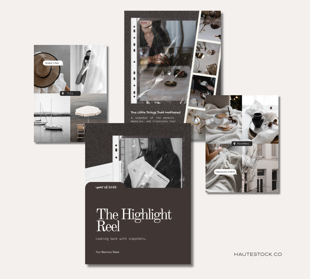 Canva Templates to Share Your Year in Review Haute Stock Blog